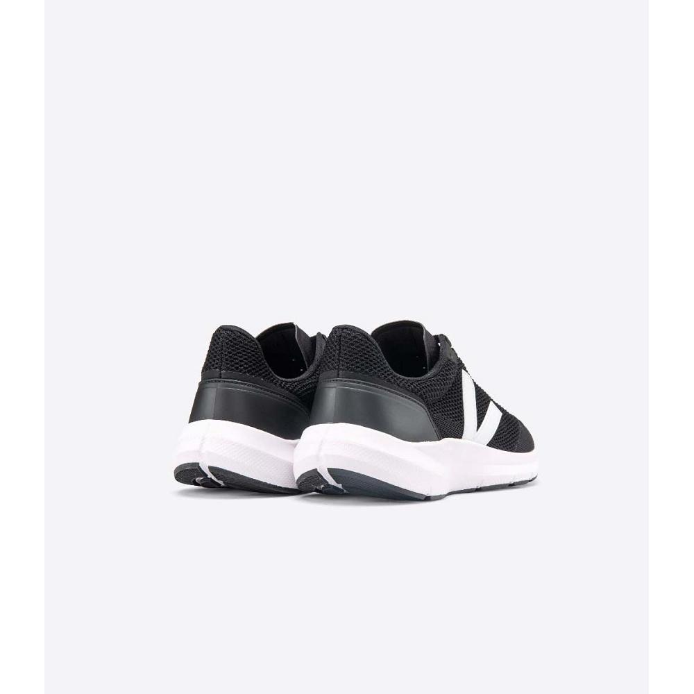 Women's Veja MARLIN V-KNIT Running Shoes Black/White | SG 379BEX